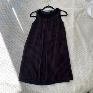 Burgundy and Black houndstooth mini dress Claudie Pierlot - Size 0